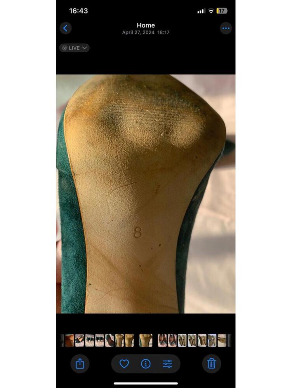 Green Heels Size 8 Beautiful Madewell suede heels - Picture 9 of 9